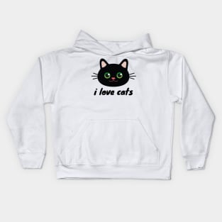 I love cats Kids Hoodie